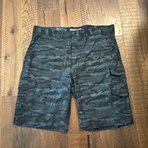 Iron Co. Mens Blackout Camo Cargo Shorts